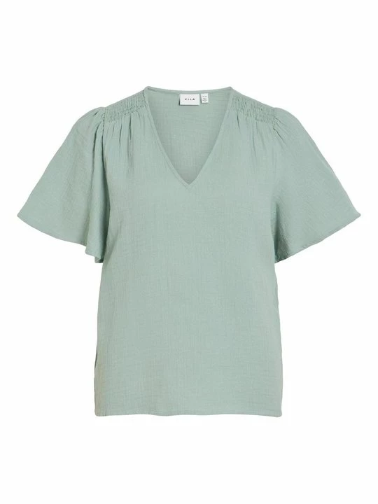 Foto van product Blouse Vila donkergroen gemêleerd
