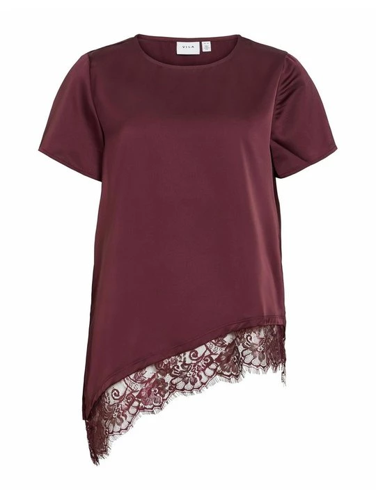 Foto van product Blouse Vila donkerrood gemêleerd