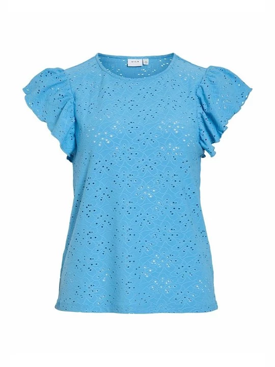 Foto van product Blouse Vila lichtblauw gemêleerd