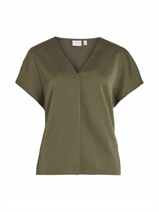 Foto van product Blouse Vila olijfgroen gemêleerd