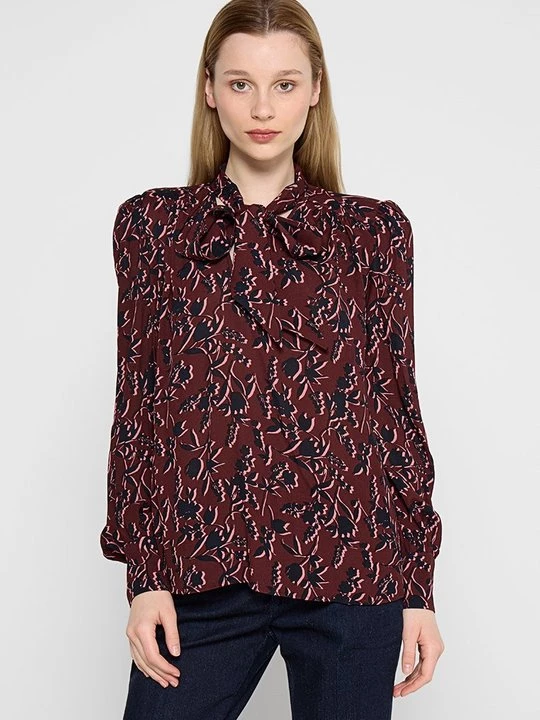 Foto van product Blouse ZAPA donkerbruin