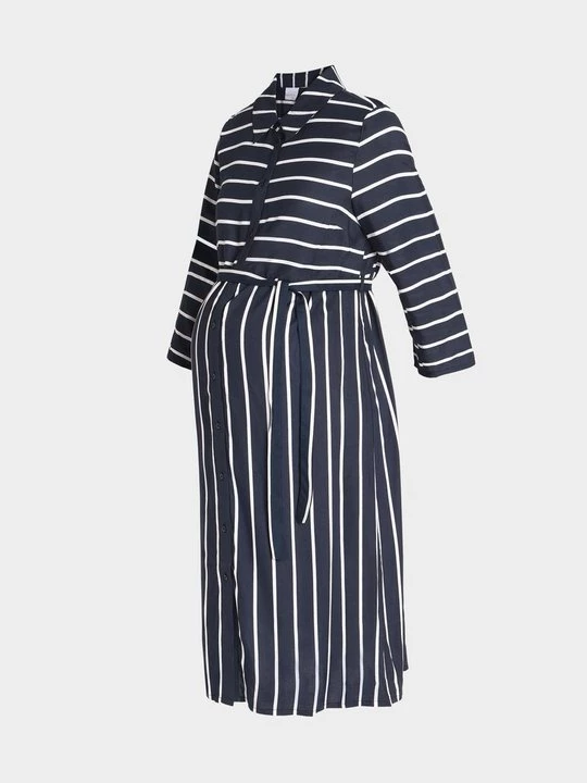 Foto van product Blousejurk Mamalicious donkerblauw