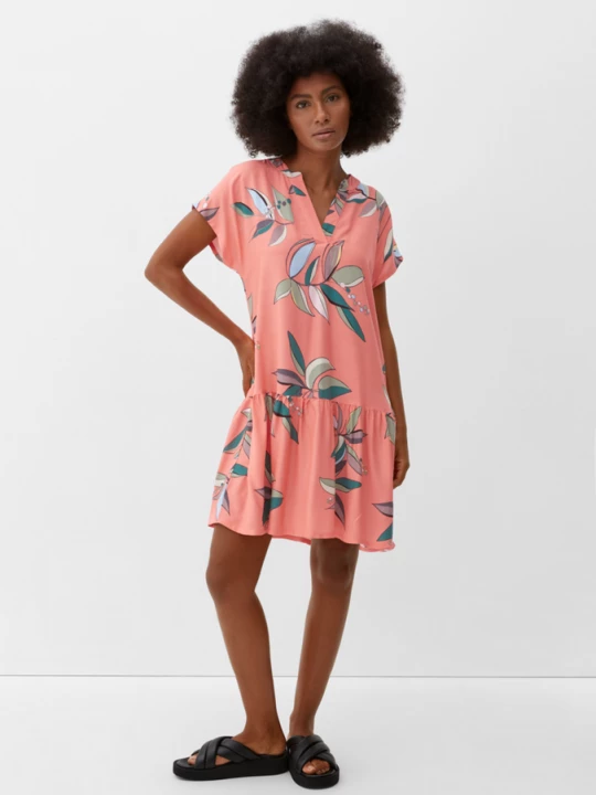 Foto van product Blousejurk met volants s.Oliver roze