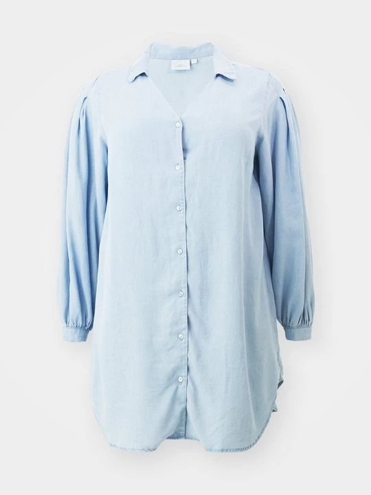 Foto van product Blousejurk ONLY Carmakoma lichtblauw denim