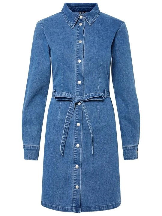 Foto van product Blousejurk Pieces lichtblauw denim