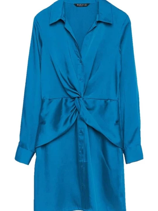 Foto van product Blousejurk Stradivarius blauw gemêleerd