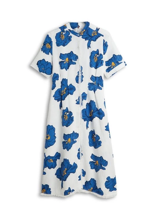 Foto van product Blousejurk Tommy Hilfiger lichtblauw