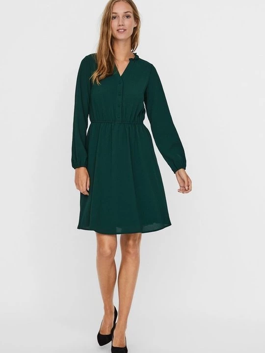 Foto van product Blousejurk Vero Moda donkergroen gemêleerd