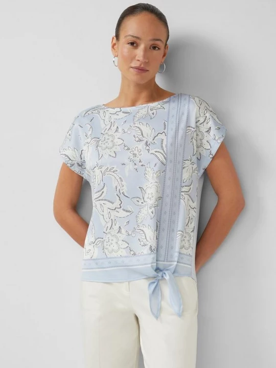 Foto van product Blouseshirt met bateauhals en strikdetail s.Oliver