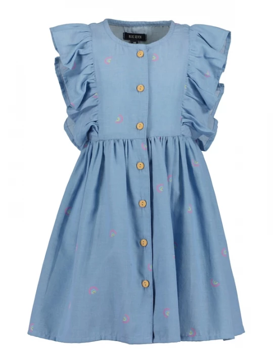 Foto van product BLUE SEVEN Jurk duifblauw / geel / lila / pink