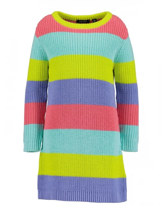 Foto van product BLUE SEVEN Jurk lichtblauw / geel / donkerlila / pitaja roze