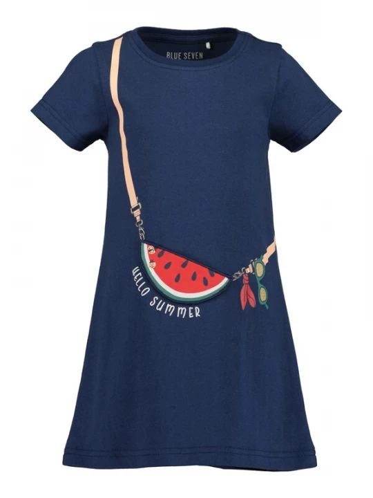 Foto van product BLUE SEVEN Jurk marine / smaragd / rood / wit