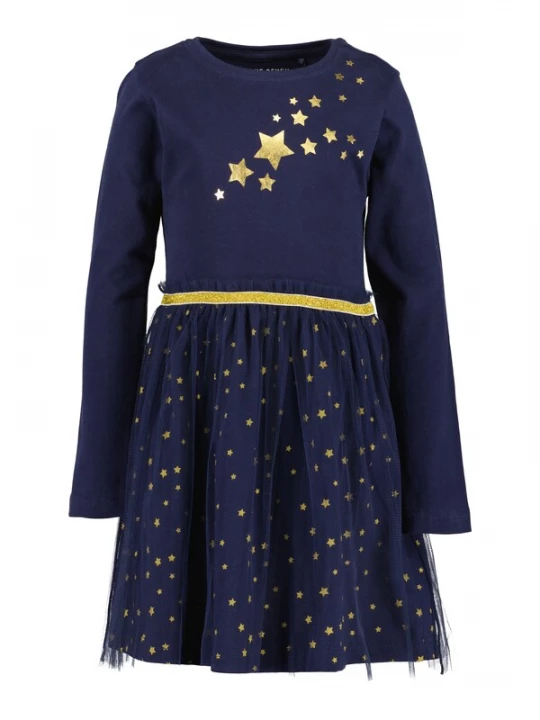 Foto van product BLUE SEVEN Jurk nachtblauw / goud
