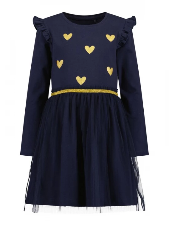 Foto van product BLUE SEVEN Jurk nachtblauw / goudgeel