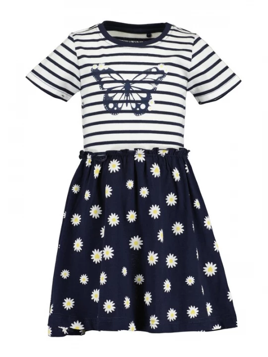 Foto van product BLUE SEVEN Jurk navy / geel / wit