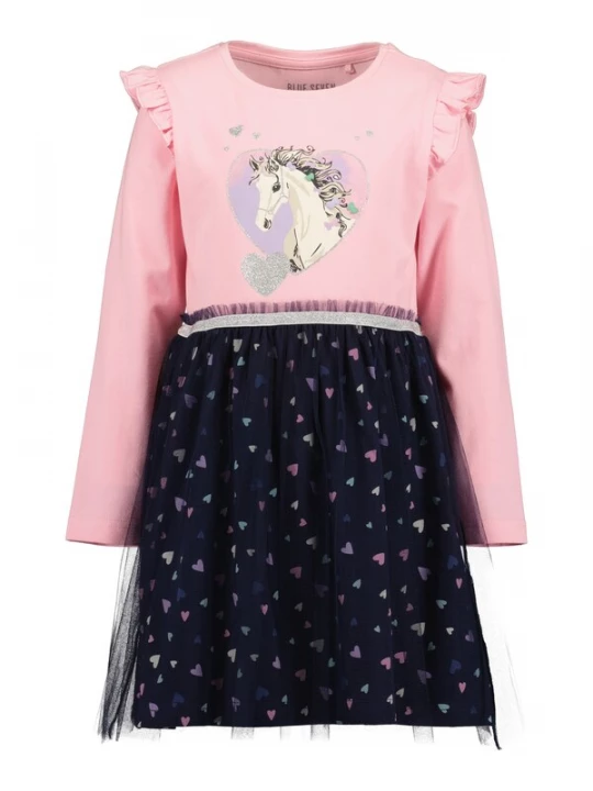 Foto van product BLUE SEVEN Jurk navy / lavendel / rosa / zilver