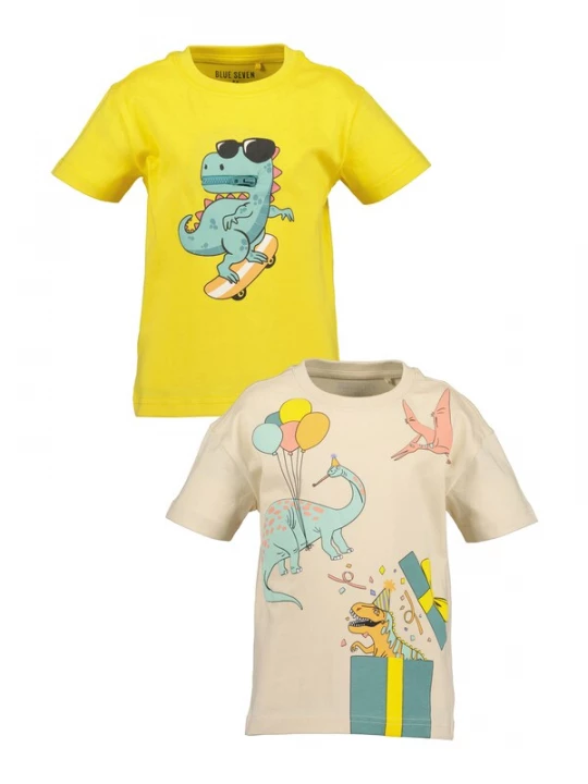 Foto van product BLUE SEVEN Shirt beige / aqua / geel / zwart