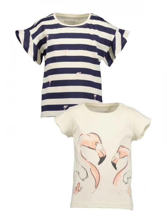 Foto van product BLUE SEVEN Shirt beige / marine / perzik / zwart