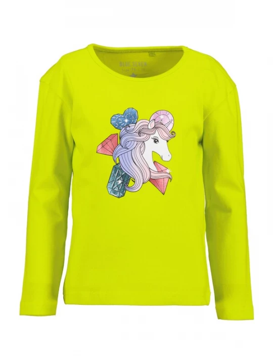 Foto van product BLUE SEVEN Shirt blauw / citroen / lichtlila / natuurwit