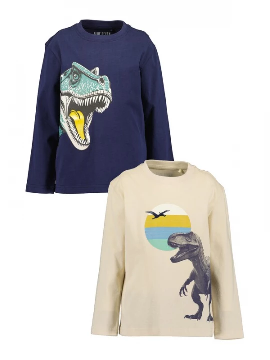 Foto van product BLUE SEVEN Shirt ecru / navy / mosterd / groen