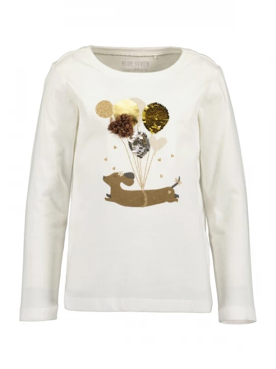 Foto van product BLUE SEVEN Shirt lichtbeige / bruin / goud / offwhite