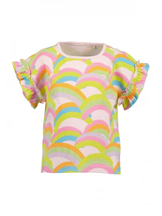 Foto van product BLUE SEVEN Shirt lichtgroen / pastellila / oranje / rosa