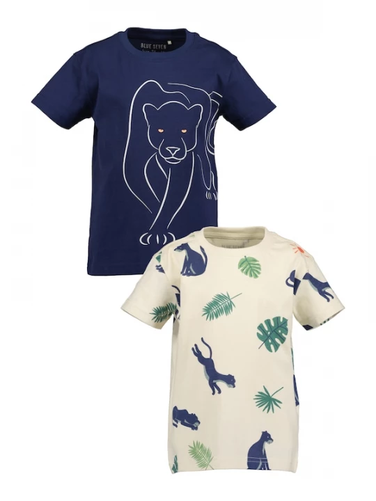 Foto van product BLUE SEVEN Shirt marine / groen / lichtoranje / wit
