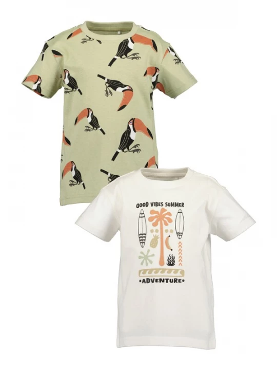 Foto van product BLUE SEVEN Shirt mintgroen / oranje / zwart / wit