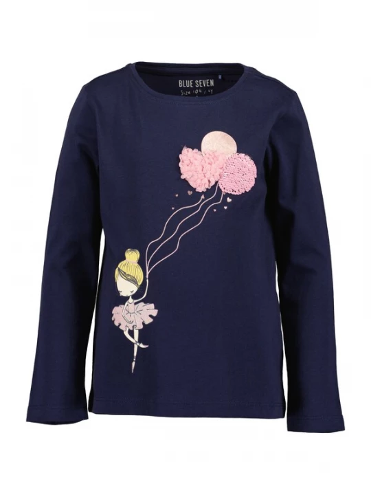 Foto van product BLUE SEVEN Shirt nachtblauw / geel / rosa