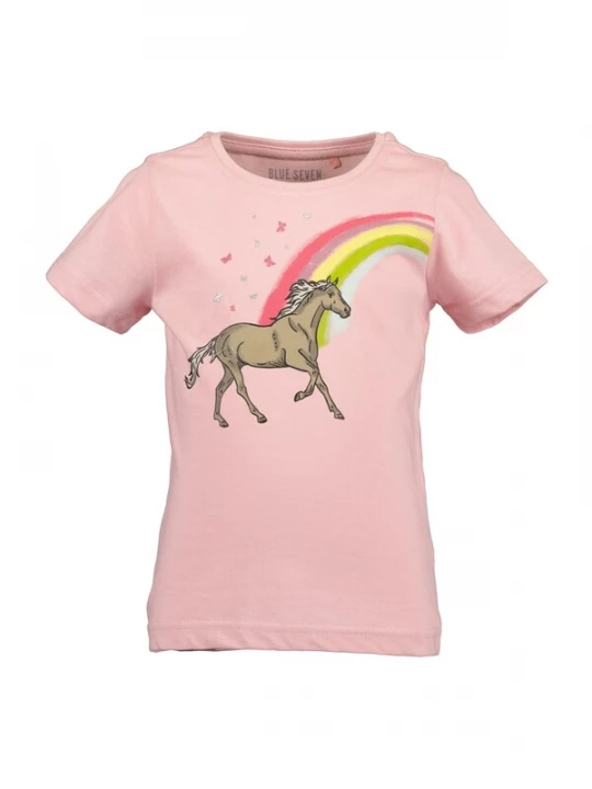 Foto van product BLUE SEVEN Shirt ombergrijs / neongeel / fuchsia / rosa