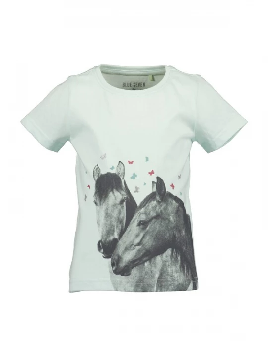 Foto van product BLUE SEVEN Shirt pastelgroen / donkerrood / zwart / zilver