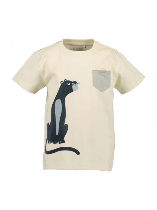 Foto van product BLUE SEVEN Shirt pastelgroen / zwart / natuurwit