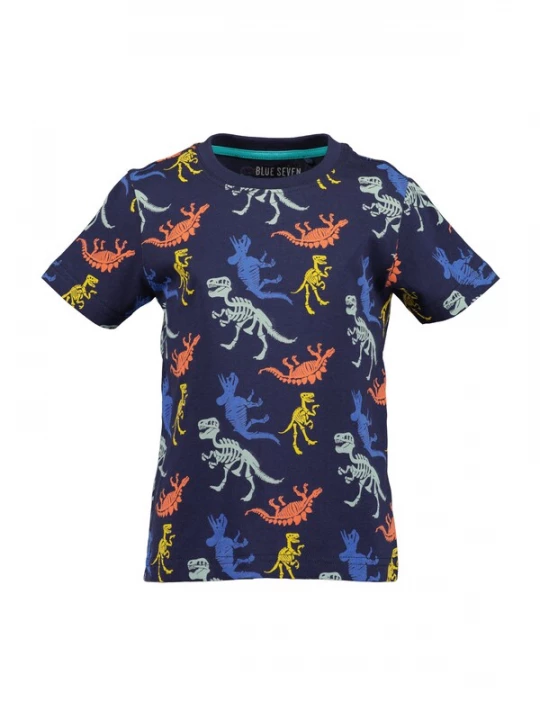 Foto van product BLUE SEVEN Shirt ultramarine blauw / geel / grijs / oranje