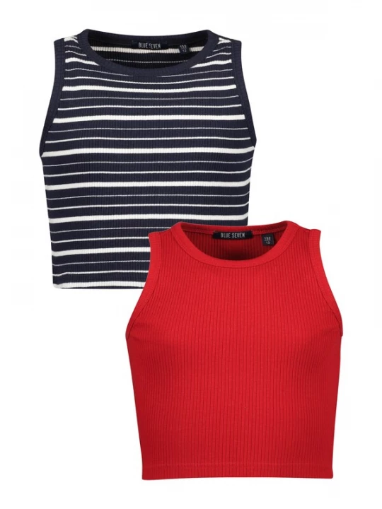 Foto van product BLUE SEVEN Top navy / rood / wit