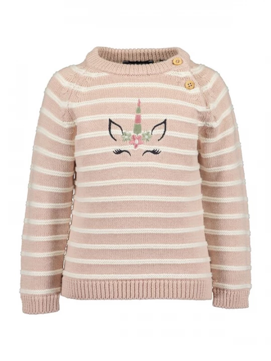 Foto van product BLUE SEVEN Trui pastelgroen / rosé / zwart / wit