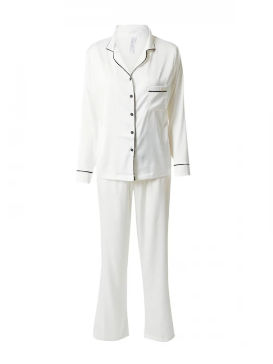 Foto van product Bluebella Pyjama 'Claudia' crème / zwart