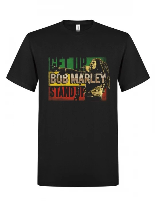 Foto van product Bob Marley Shirt 'Get up, Stand Up' zwart