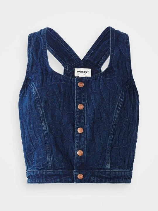 Foto van product Bodywarmer Wrangler donkerblauw denim