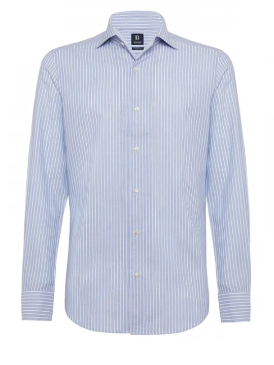 Foto van product Boggi Milano Overhemd blauw / wit