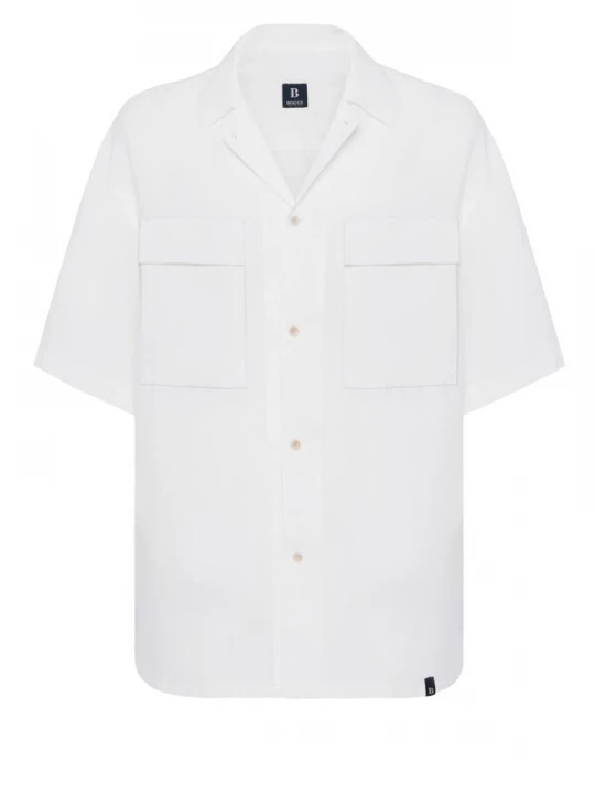 Foto van product Boggi Milano Overhemd 'Camp' navy / wit