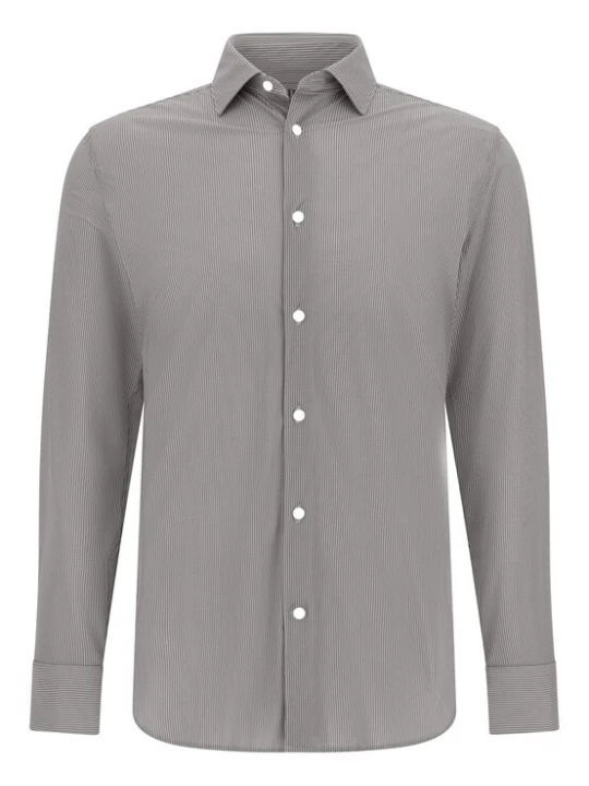 Foto van product Boggi Milano Overhemd grijs / offwhite