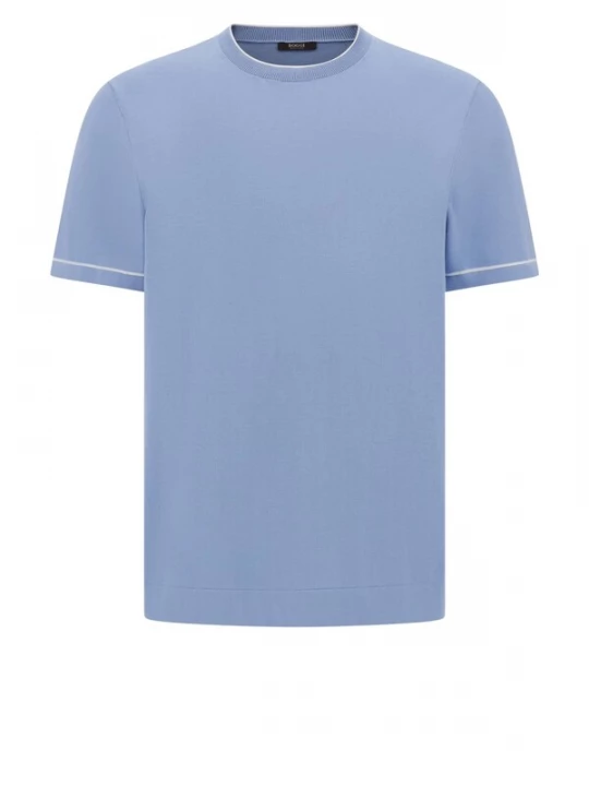 Foto van product Boggi Milano Shirt lichtblauw / wit
