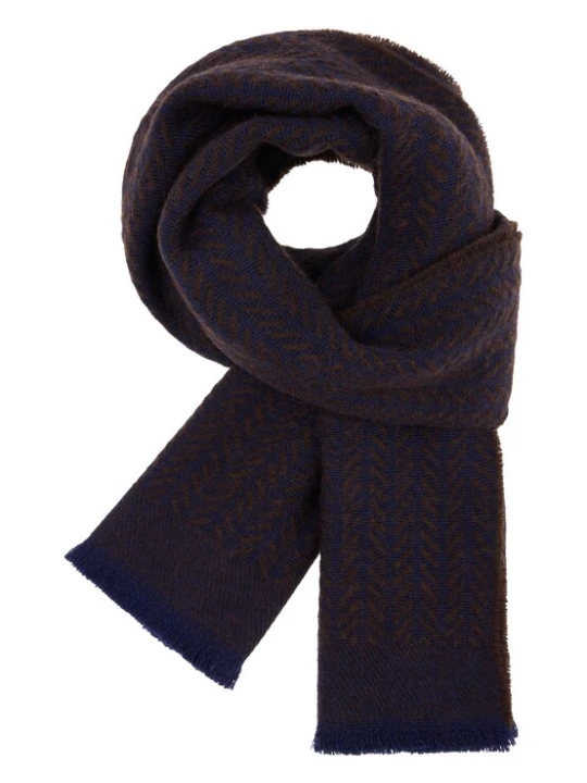 Foto van product Boggi Milano Sjaal navy / donkerbruin