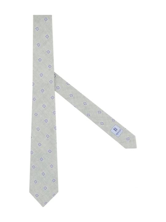 Foto van product Boggi Milano Stropdas blauw / lichtgrijs / wit