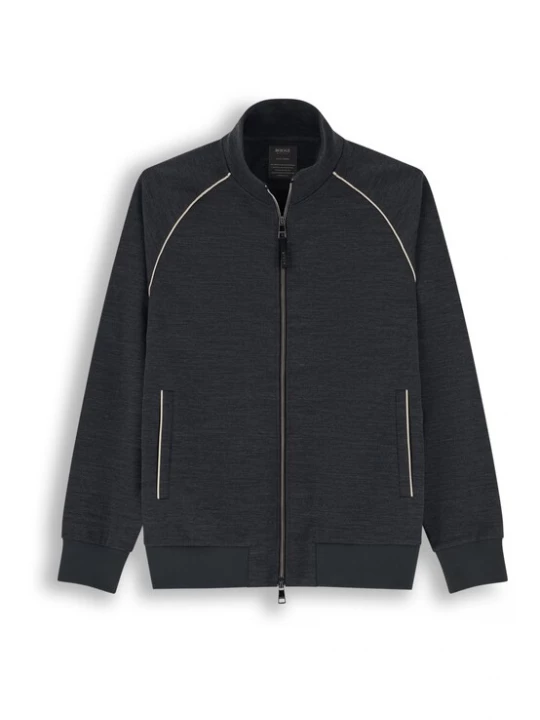 Foto van product Boggi Milano Sweatvest grijs / natuurwit