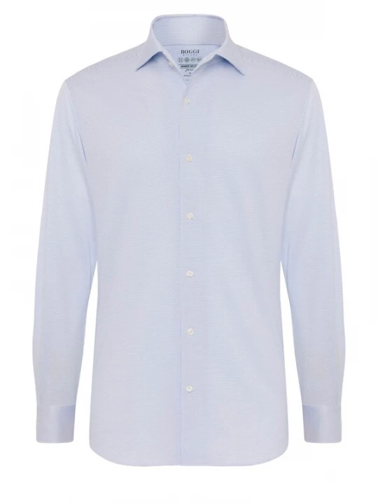 Foto van product Boggi Milano Zakelijk overhemd 'Japanese' azuur / offwhite