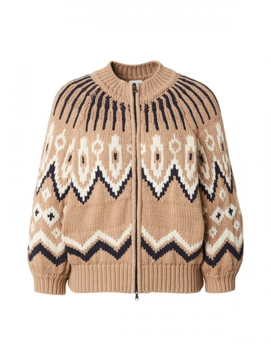 Foto van product BOGNER Gebreid vest 'Aurora' navy / lichtbruin / wit
