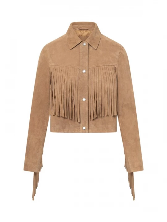 Foto van product Bolongaro Trevor Tussenjas 'Nora Fringe' bruin