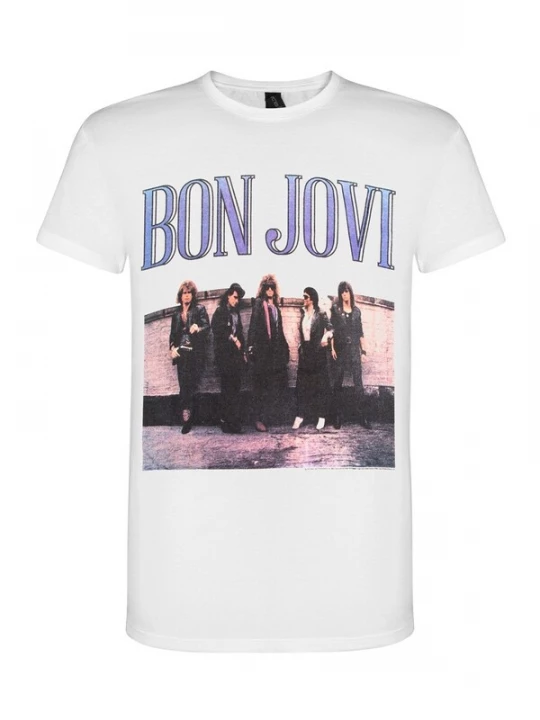 Foto van product Bon Jovi Shirt 'Bon Jovi Band Cracked T-Shirt' wit