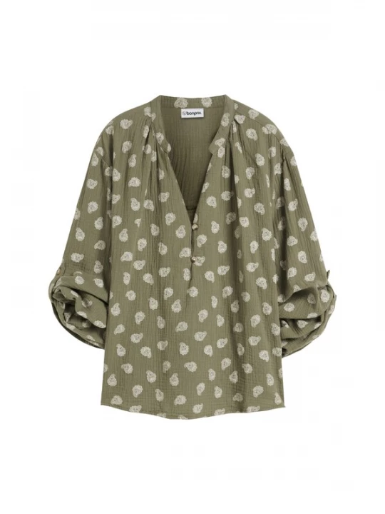 Foto van product bonprix Blouse beige / olijfgroen
